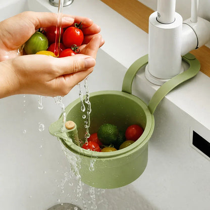Hanging Drain Basket – Two-Part Filter System, One-Click Emptying