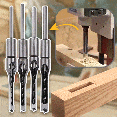 Wood Drill Bit Set for Square Holes – Precision Drill Bits, Stainless Steel