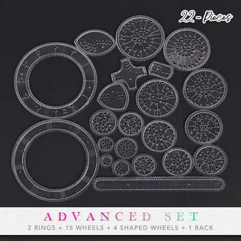 22-Piece Spiral Ruler Set – Creative Drawing Made Systematic
