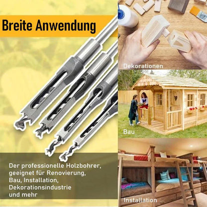 Wood Drill Bit Set for Square Holes – Precision Drill Bits, Stainless Steel