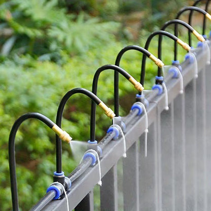 Irrigation System for Gardens & Balconies — 360° Spray Nozzles, No Electricity Required