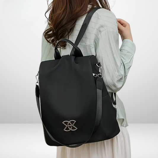 Anti-Theft Backpack – 3 Carrying Options, Water-Repellent, Brown & Black