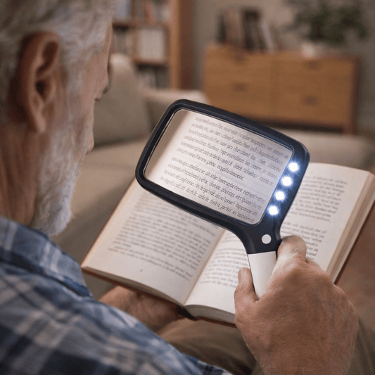 LED Handheld Magnifying Glass – Read Small Print with Ease