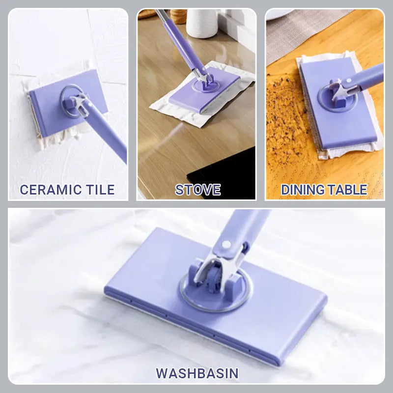 Hands-Free Cleaning Mop for Wet Wipes – Clean Without Bending Over