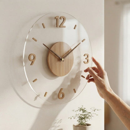 Silent Wooden Wall Clock – Minimalist Design for Any Room