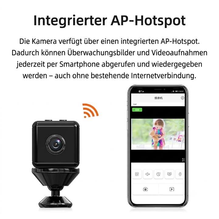 Mini Wi-Fi Camera with Night Vision – Discreet Home Surveillance, 1080p HD