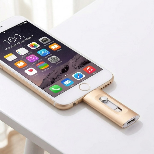 3-in-1 USB Flash Drive — More Storage for iPhone, Android & PC