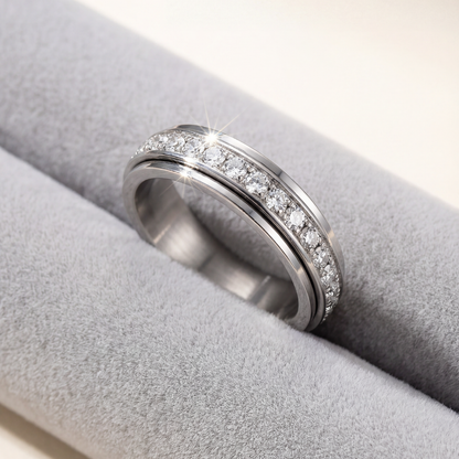 Zirconia Swivel Ring with Rotating Band