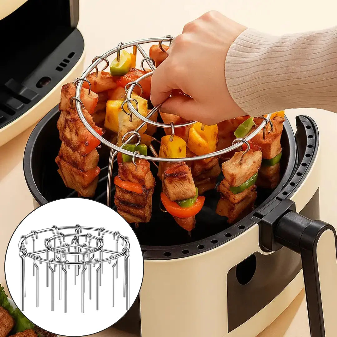 Kebab Grill for Air Fryers – Even Cooking & BBQ Delights