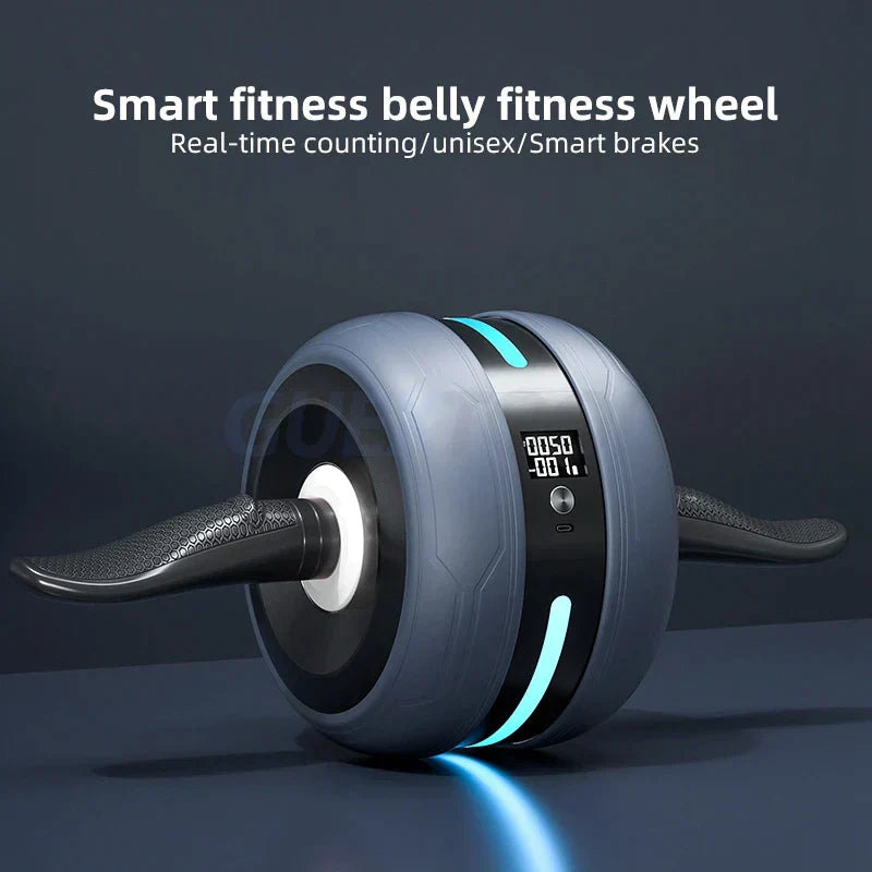 Ab Wheel with Automatic Return and Count Function