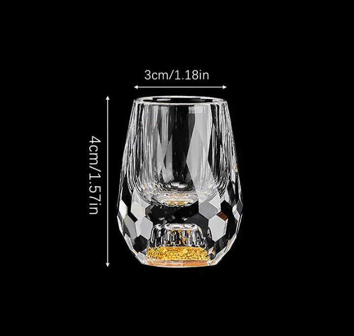 Crystal Shot Glasses with an Elegant Cut – Set of 6 Glasses