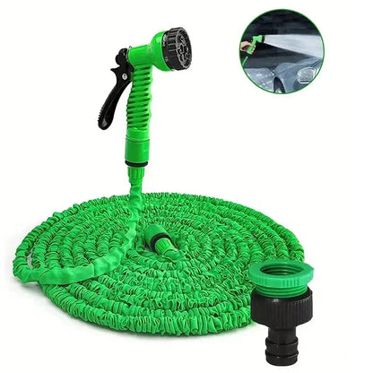 Expandable Garden Hose with 7-Function Spray Gun – Expands to 3 Times Its Length