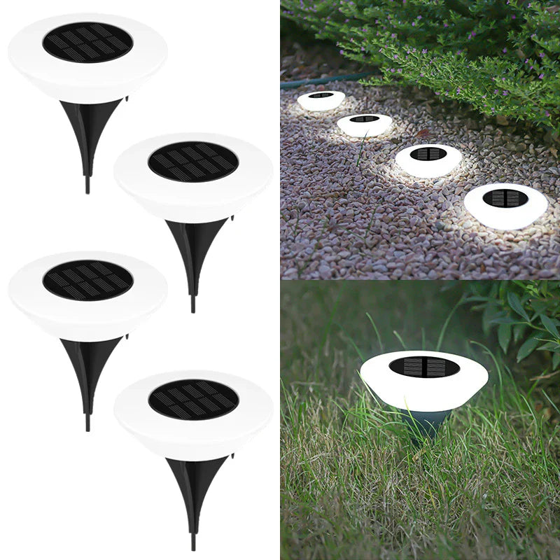 Solar Ground Light with 14 LEDs and 360° Ground Lighting – Set of 4