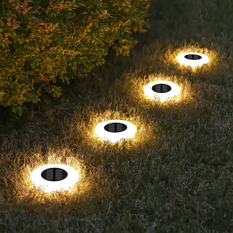 Solar Ground Light with 14 LEDs and 360° Ground Lighting – Set of 4