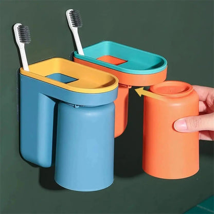1+1 FREE | Adhesive Wall-Mounted Toothbrush Holder – Stress-Free, Tidy Storage