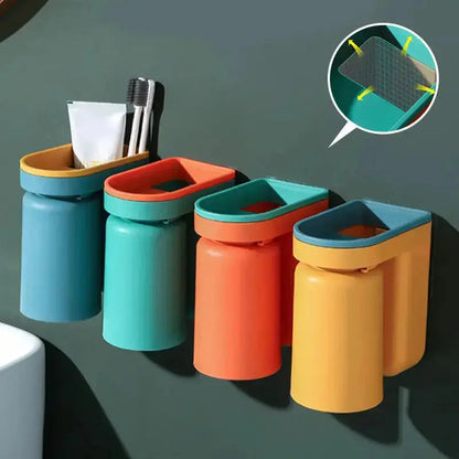1+1 FREE | Adhesive Wall-Mounted Toothbrush Holder – Stress-Free, Tidy Storage