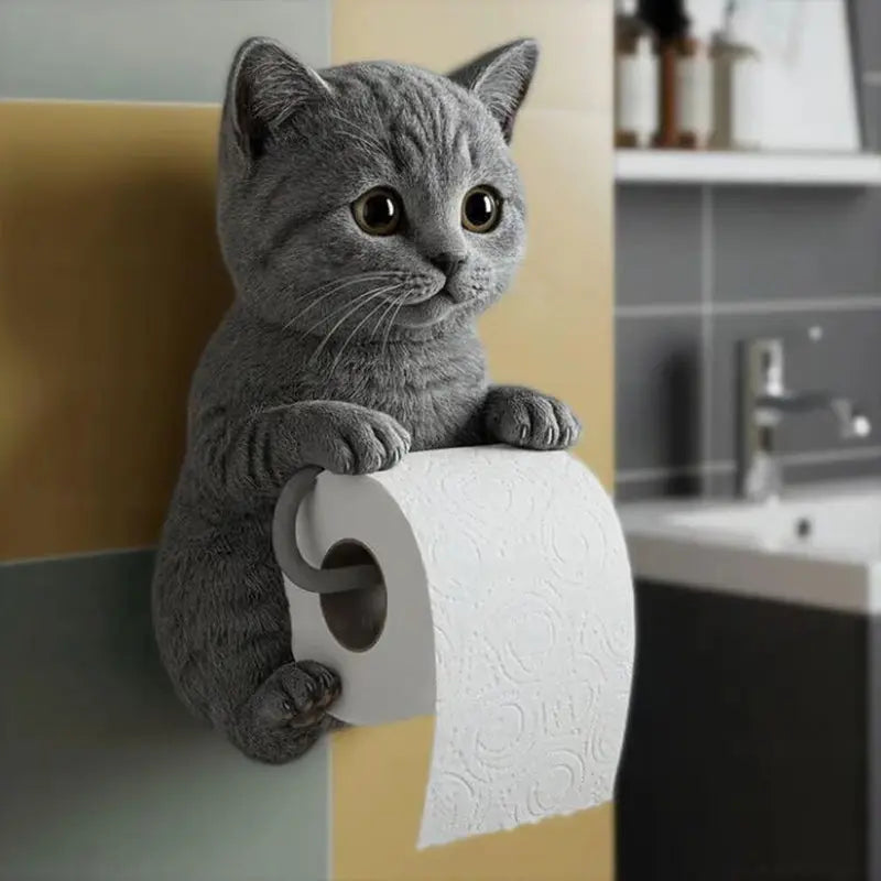 3D Cat Toilet Roll Holder – Stylish & Functional