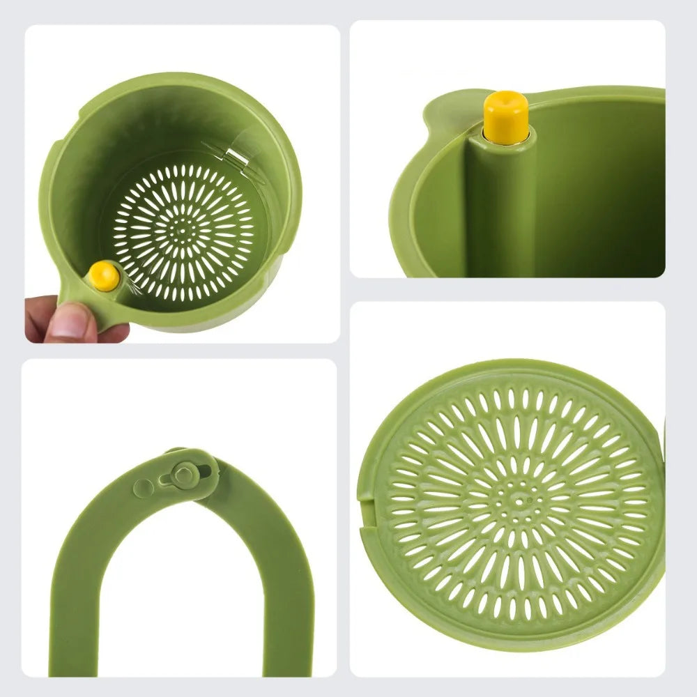 Hanging Drain Basket – Two-Part Filter System, One-Click Emptying
