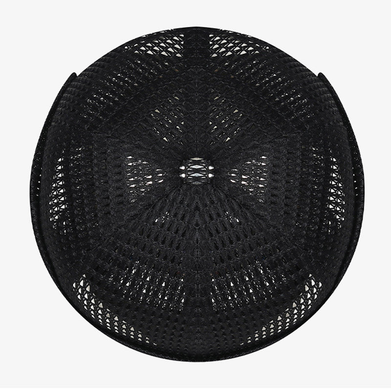Breathable mesh cap with an adjustable strap