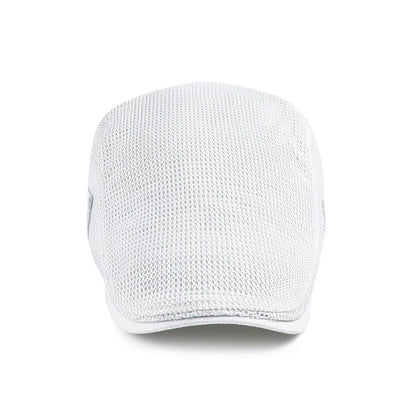 Flat cap, mesh material, breathable, adjustable