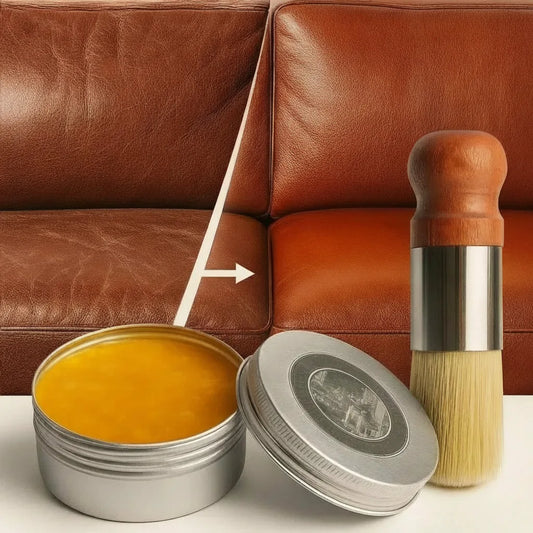 Leather Care Balm with Applicator Brush – Restore Shine and Prevent Cracks