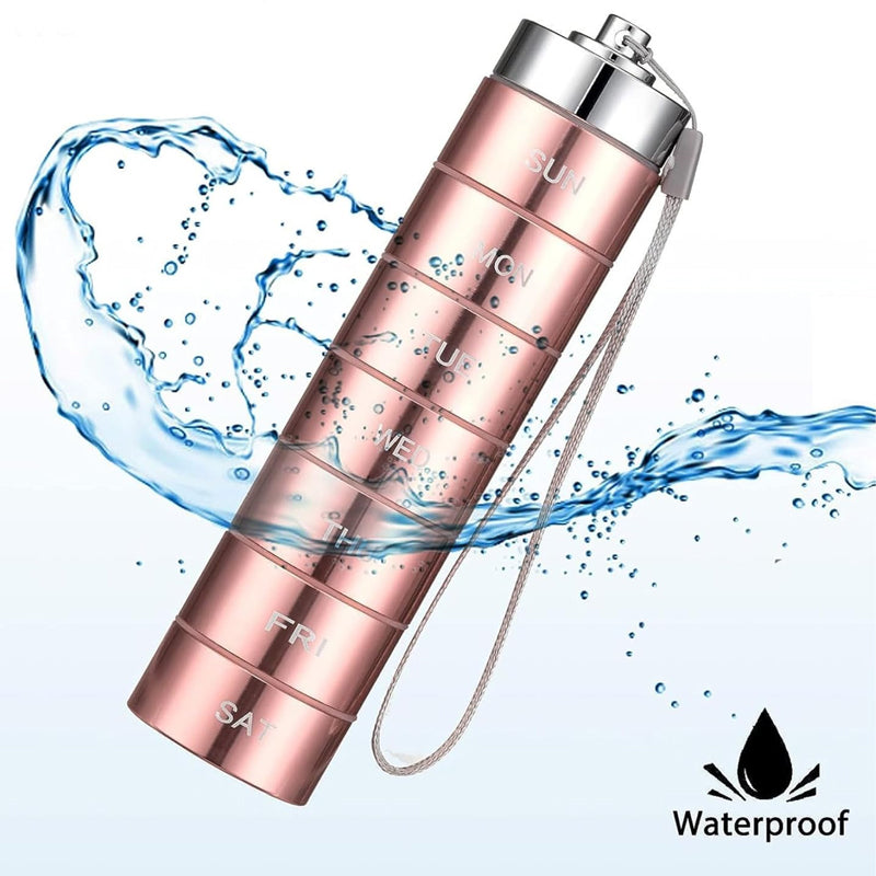 7-Day Waterproof Aluminum Pill Dispenser