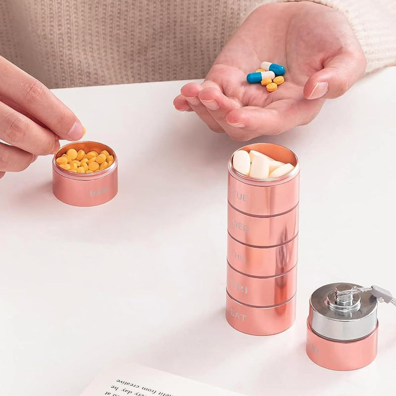 7-Day Waterproof Aluminum Pill Dispenser
