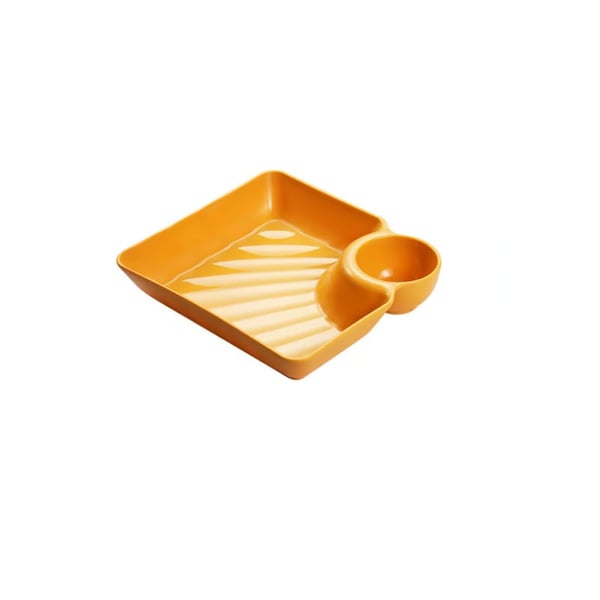 Dip Plate with Built-In Sauce Compartment – No More Mess